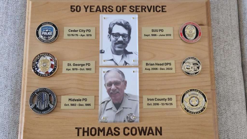 tom cowan 50 year plaque